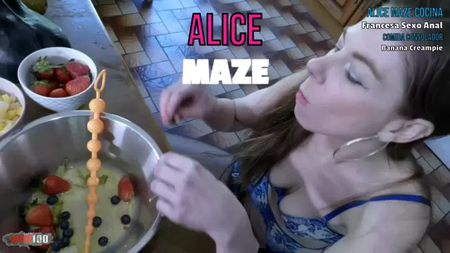 Alice Maze Cocina Francesa Sexo Anal Comida Consolador Banana Creampie