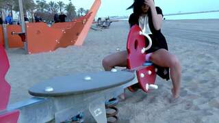 Kleiner natursekt am strand mi