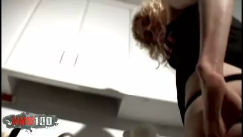 Aude and Angelina having some sex fun in the kitchen photo 15