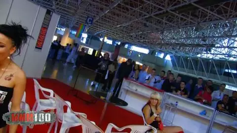 Juegos húmedos para Milky y Jordanne en el show erótico de Barcelona edición 2010 photo 16