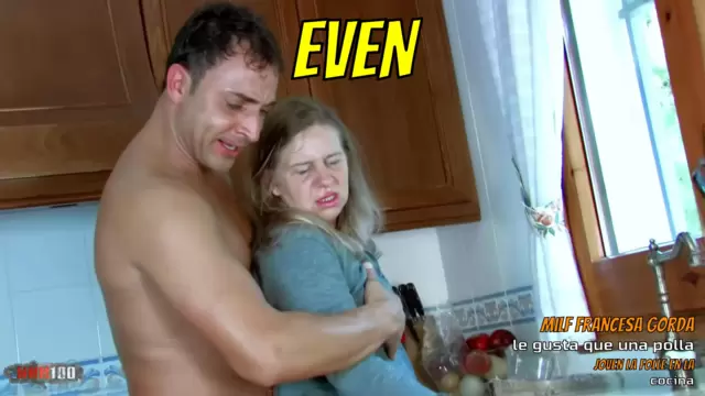 Milf francesa gorda le gusta que una polla joven la folle en la cocina