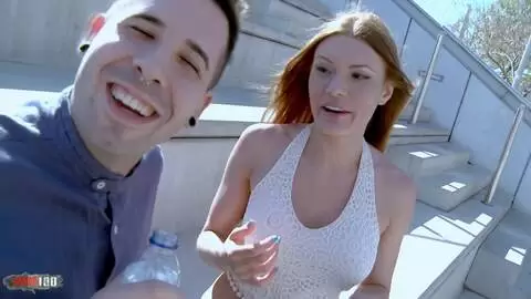 Nena rusa tetona Kitana Lure follada por el culo en el hotel photo 01