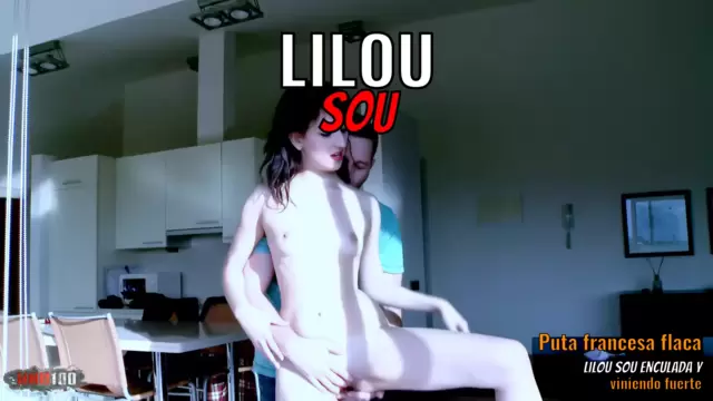 Puta francesa flaca Lilou Sou enculada y viniendo fuerte