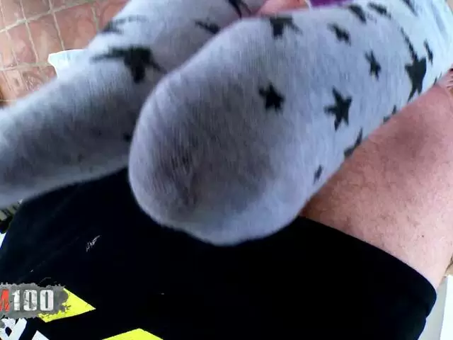 Naughty hot brunette doing footjob photo 5