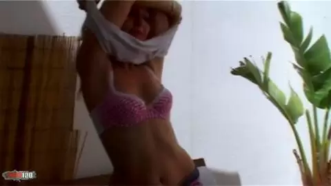 Wild red hair teen stripping and playing with her pussy photo 01