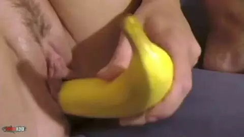 Mature bitch with plastic banana in pussy photo 06