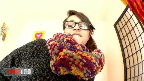 Chubby latina teen in leggings playing with older guy's cock photo 04