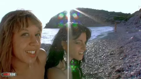 Nena árabe Shanis y la estrella porno francesa Jordanne Kali sexo anal duro en la playa photo 16