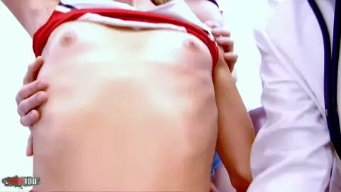 Kinky interracial trío asiático chico consigue culo follada por dos travestis photo 04