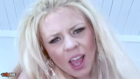 Hollie Chubby Blonde Babe toma Byron BBC profundamente en su gran coño jugoso Creampie interracial photo 10