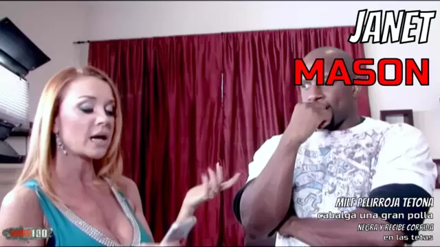 MILF pelirroja tetona cabalga una gran polla negra y recibe corrida en las tetas