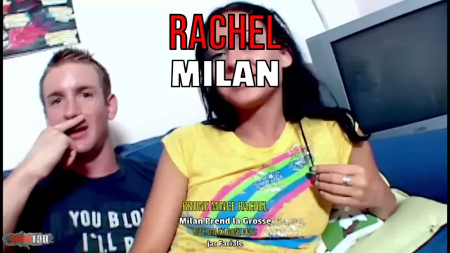 Brune Mince Rachel Milan Prend la Grosse Bite d'Alex Gonz avec Éjac Faciale