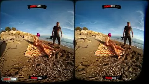 Follada 3D VR en la playa con la sublime rumana Yasmin Daferro photo 04