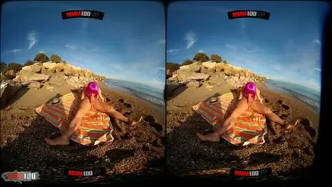Follada 3D VR en la playa con la sublime rumana Yasmin Daferro photo 05