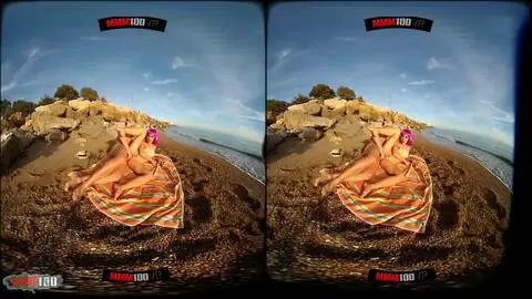 Follada 3D VR en la playa con la sublime rumana Yasmin Daferro photo 09